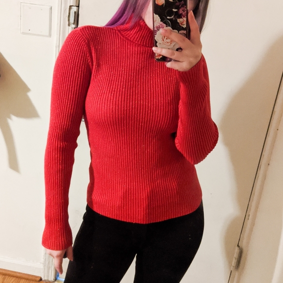 🚫SOLD🚫 VTG 90s NY & Co turtleneck sweater - Picture 3 of 6
